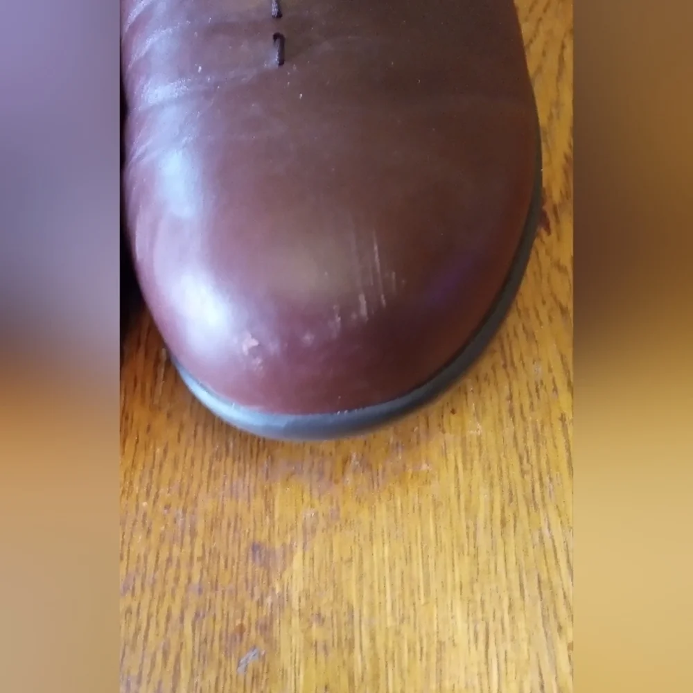 SAS Brown Leather Flats with Perforated Design